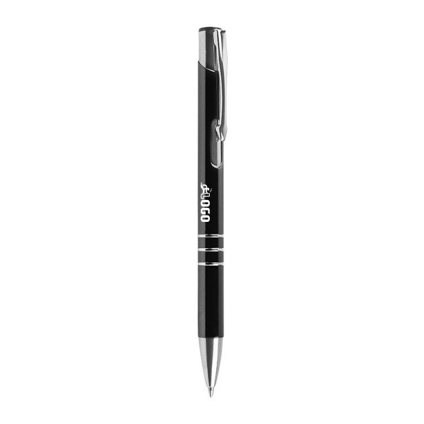 Stylo en aluminium avec recharge noire