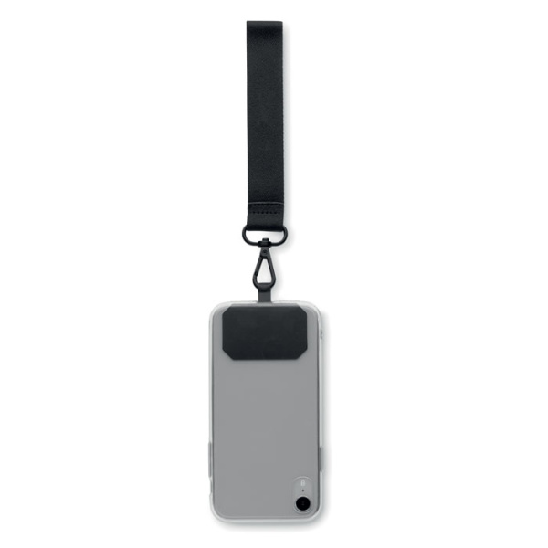 Dragonne de poignet 2,5 cm avec porte-téléphone