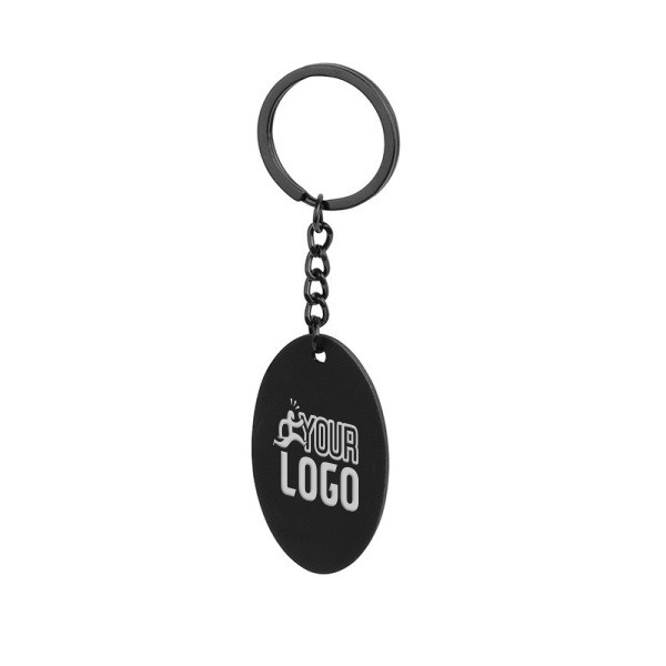 Porte-clés ovale en métal personnalisable