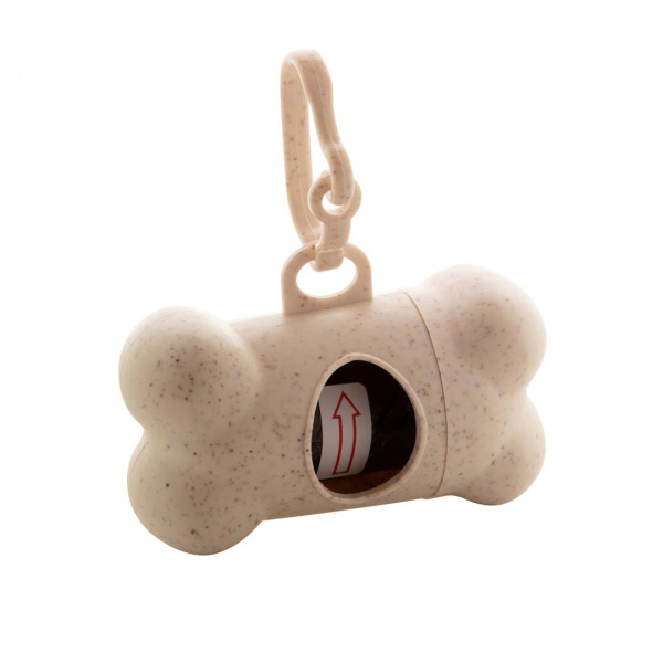 Distributeur de sacs pour chiens en RPET en forme d’os