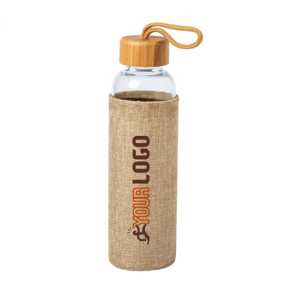 Borraccia in vetro con rivestimento naturale | 500 ml 