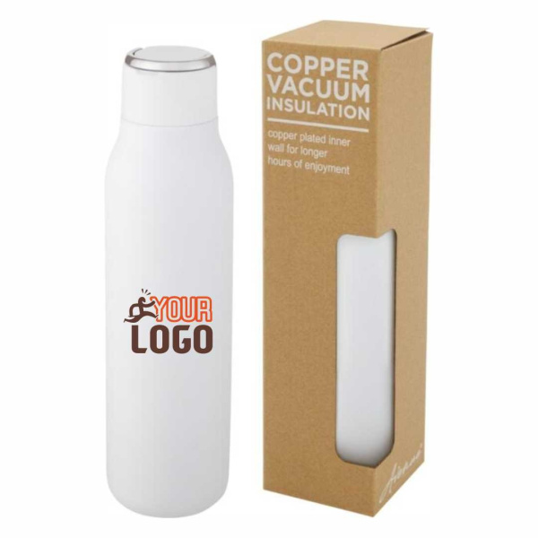 Gourde isotherme 600 ml avec couche en cuivre et poignée métallique