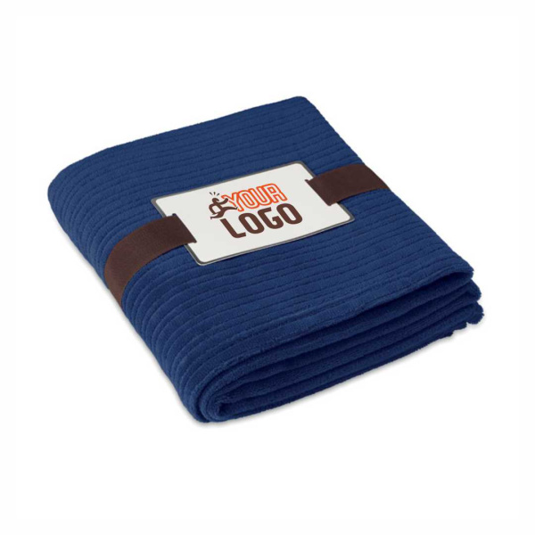 Coperta promozionale in pile 240 gr con nastro