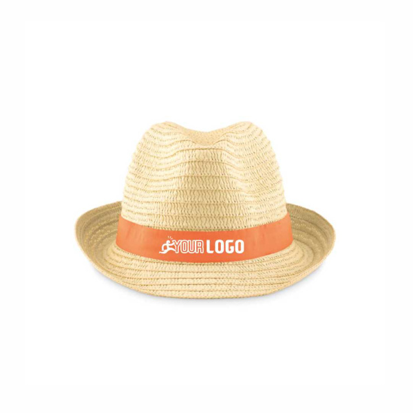 Cappello in carta con fascia colorata personalizzabile