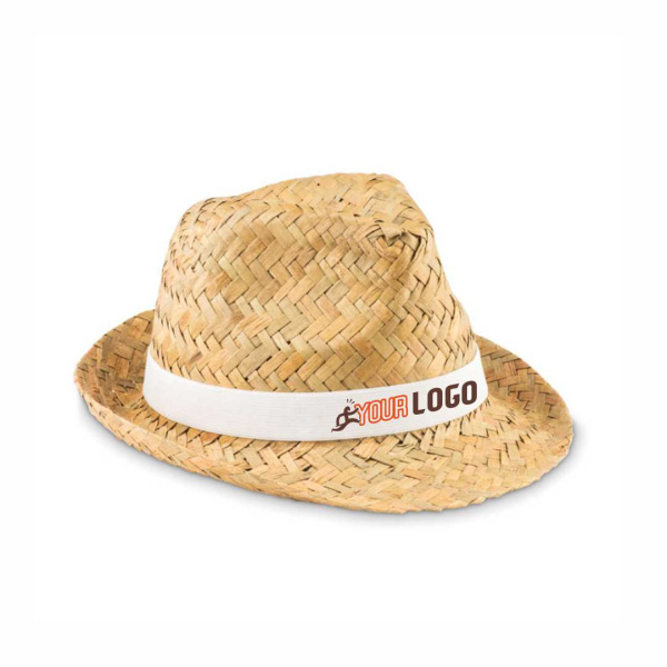 Cappello in paglia con banda personalizzabile