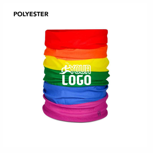 Tour de cou cagoule arc-en-ciel en RPET