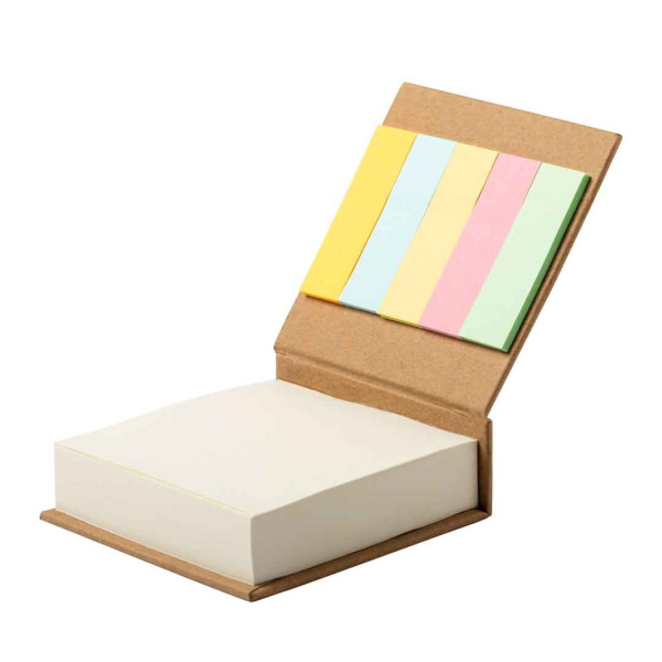 Lot Post its Adhésifs publicitaire avec couverture en carton recyclé