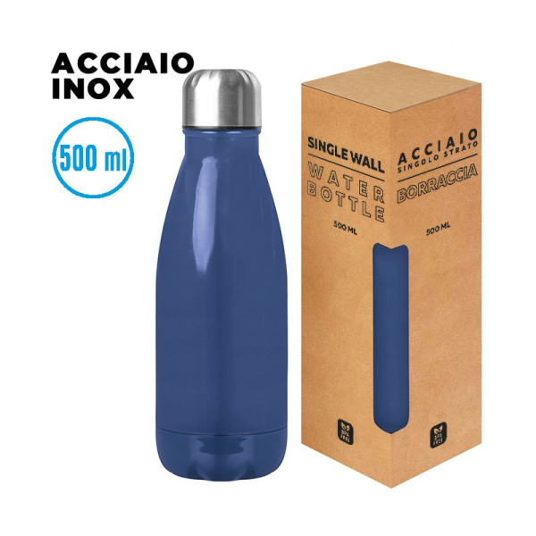 Borraccia colorata da 500ml in acciaio inox