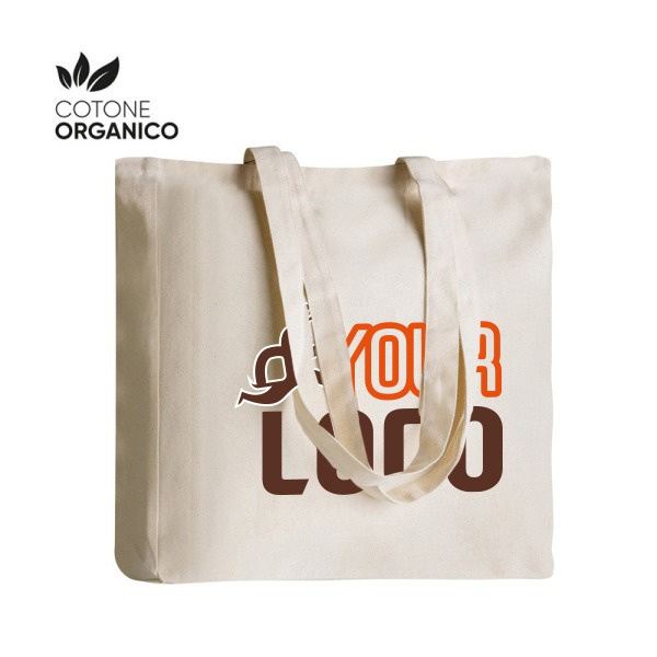 Tote bag en coton biologique avec soufflet | 140 g