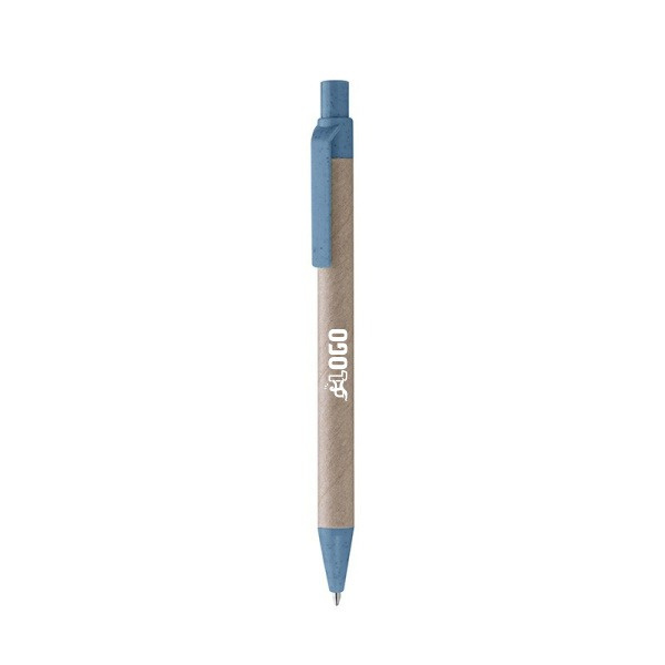 Stylo en papier et paille de blé personnalisable