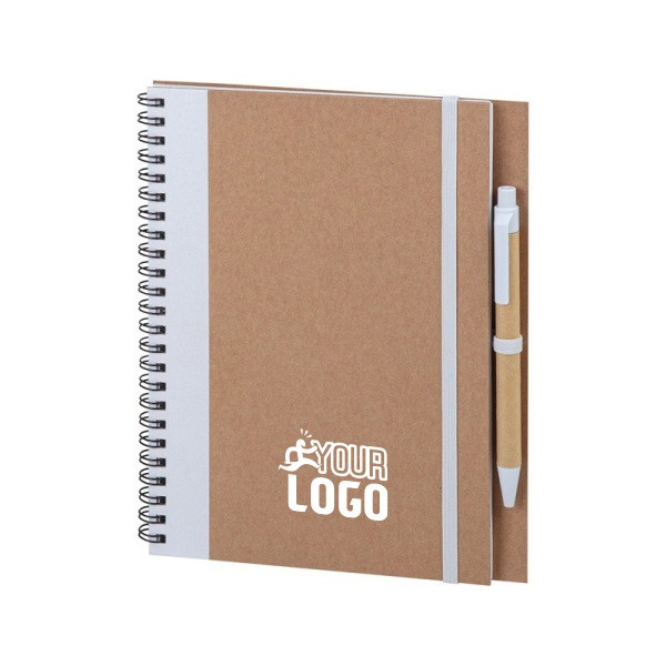 Bloc-notes à spirale avec stylo