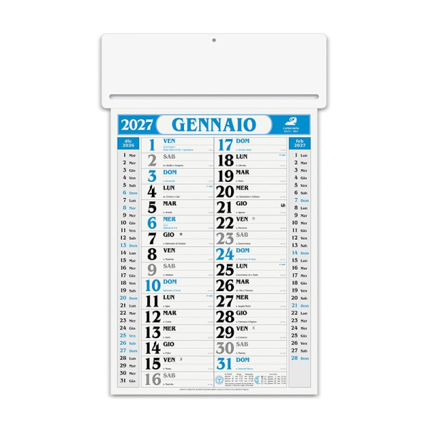 Calendario olandese con testata passafoglio