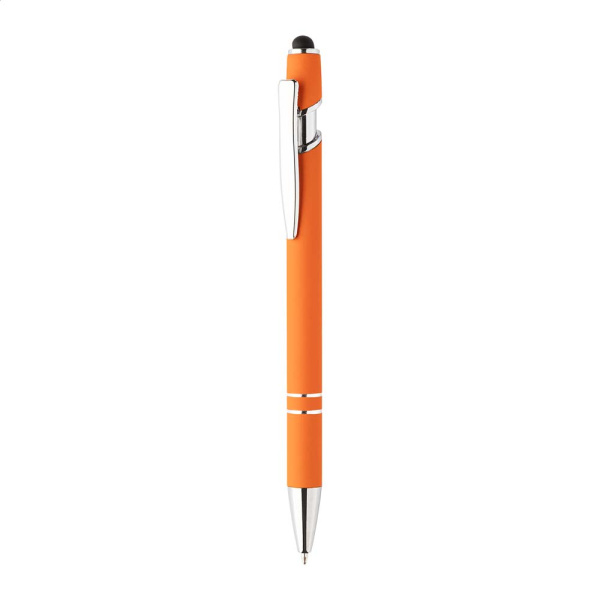 Penna eco in alluminio riciclato con corpo gommato