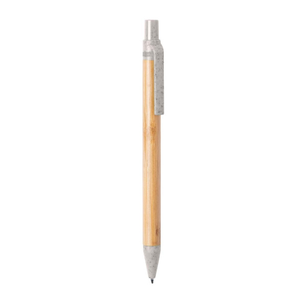 Penna in bambù con parti in plastica ecologica di paglia di grano