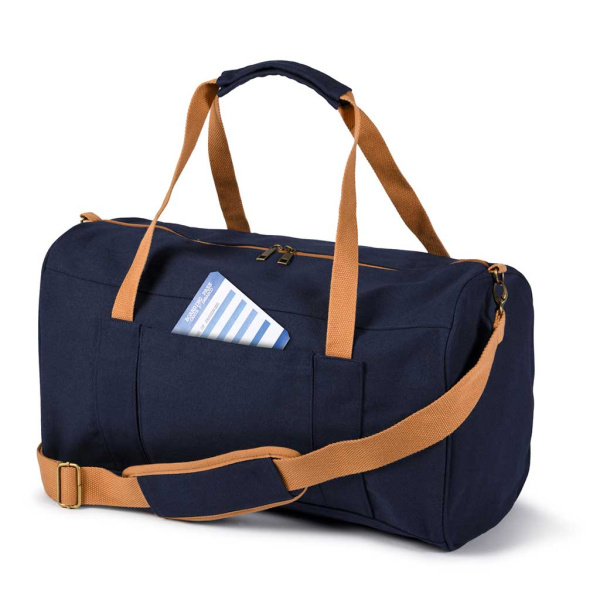 Borsone da viaggio con logo in canvas