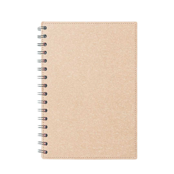 Quaderno a spirale in cartoncino riciclato con 80 fogli a righe | A5