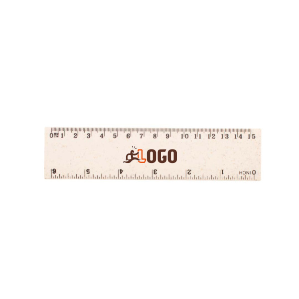 Règle de 15 cm en plastique écologique à base de paille de blé