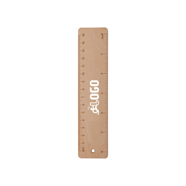 Règle promotionnelle en bois 15 cm