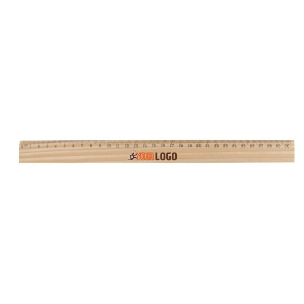 Règle publicitaire en bois de 30 cm