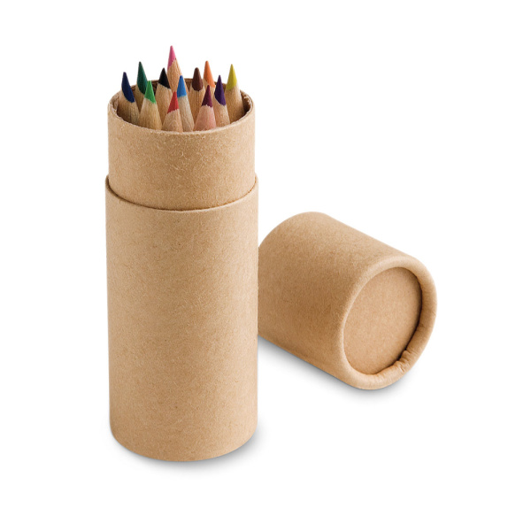 Boîte de 12 crayons de couleur en bois