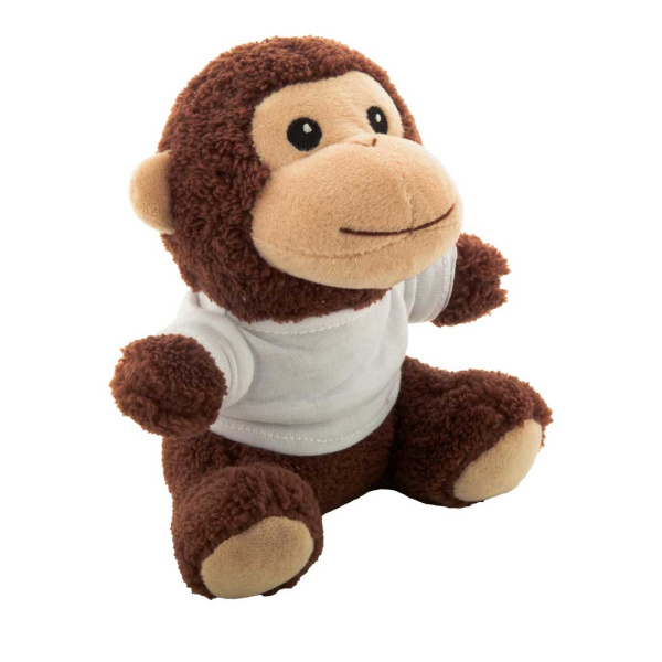 Scimmietta di peluche con logo su hoodie personalizzata