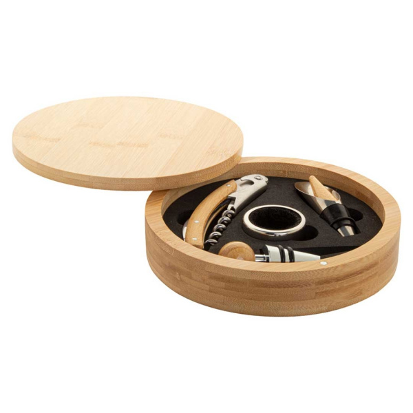 Set à vin personnalisable en bambou