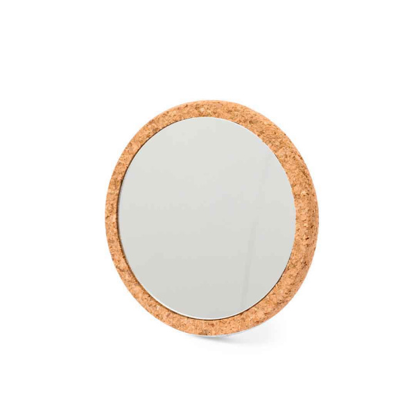 Miroir rond 1X en liège personnalisable