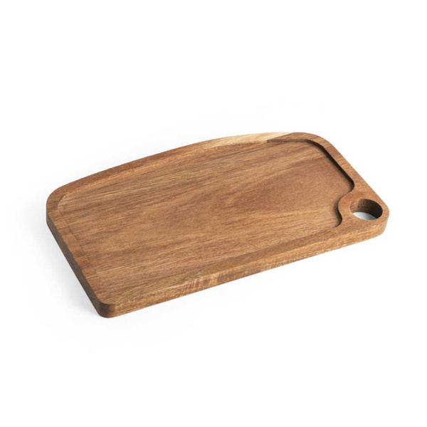 Tagliere in legno di acacia con bordo e manico
