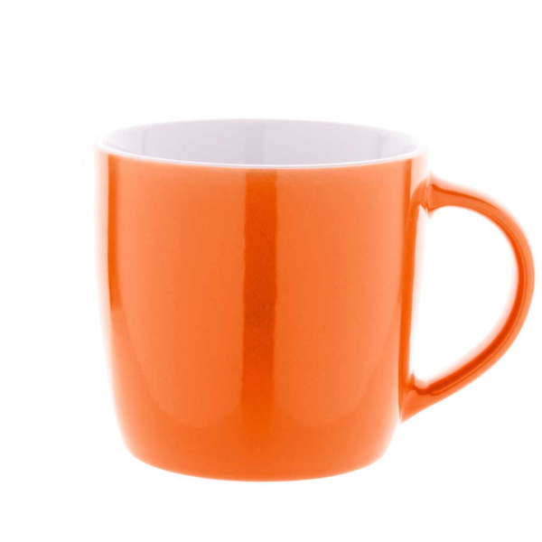 Tazza in ceramica 370 ml con interno bianco e finitura colorata