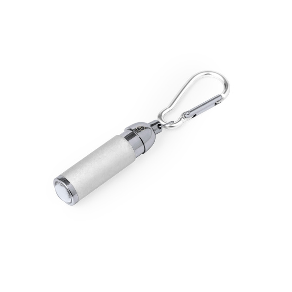 Lampe-torche avec porte-clés en aluminium recyclé